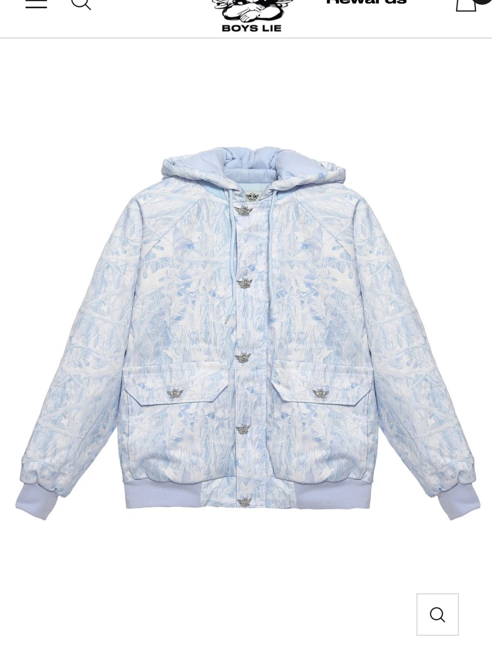 Boys Lie Light Blue Man Hunt Hooded Jacket